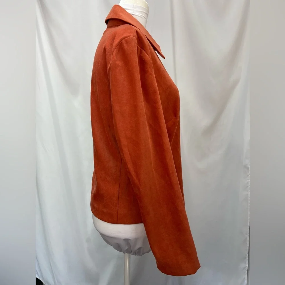 Dressbarn Rust Suede like blouse or jacket women’s size small - Picture 6 of 14